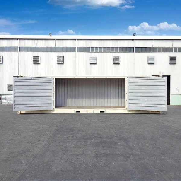 Contenedor de acceso lateral completo de 40 pies hc blanco
