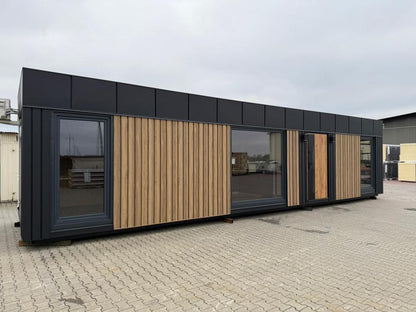 Casa Contenedor XL Living Tiny House, Casa Modular, Mobil-Home, Casa De Vacaciones De 12 × 3 m