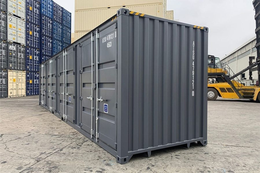 Contenedor de 40 pies cubo alto con puertas laterales