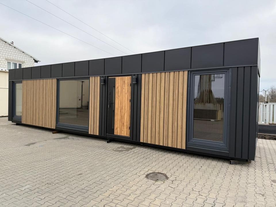 Casa Contenedor XL Living Tiny House, Casa Modular, Mobil-Home, Casa De Vacaciones De 12 × 3 m